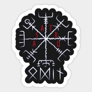 Vikings Norse Mythology Compass Pagan Asatru Magical Rune Sticker